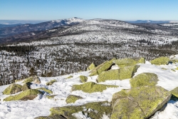 Blick vom Lusen in nordwestlicher Richtung zum Rachel